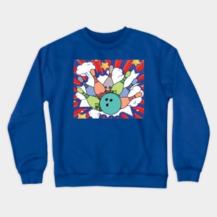 Destroy Pin Bowling Skittles Ball Crewneck Sweatshirt